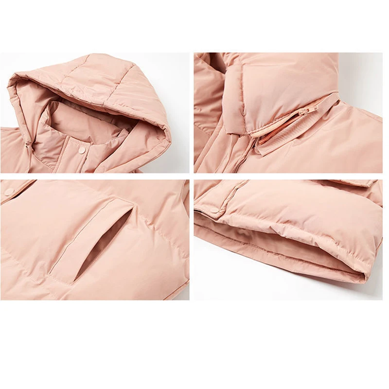 Женский зимний хлопковый жилет свободная куртка с капюшоном теплая верхняя