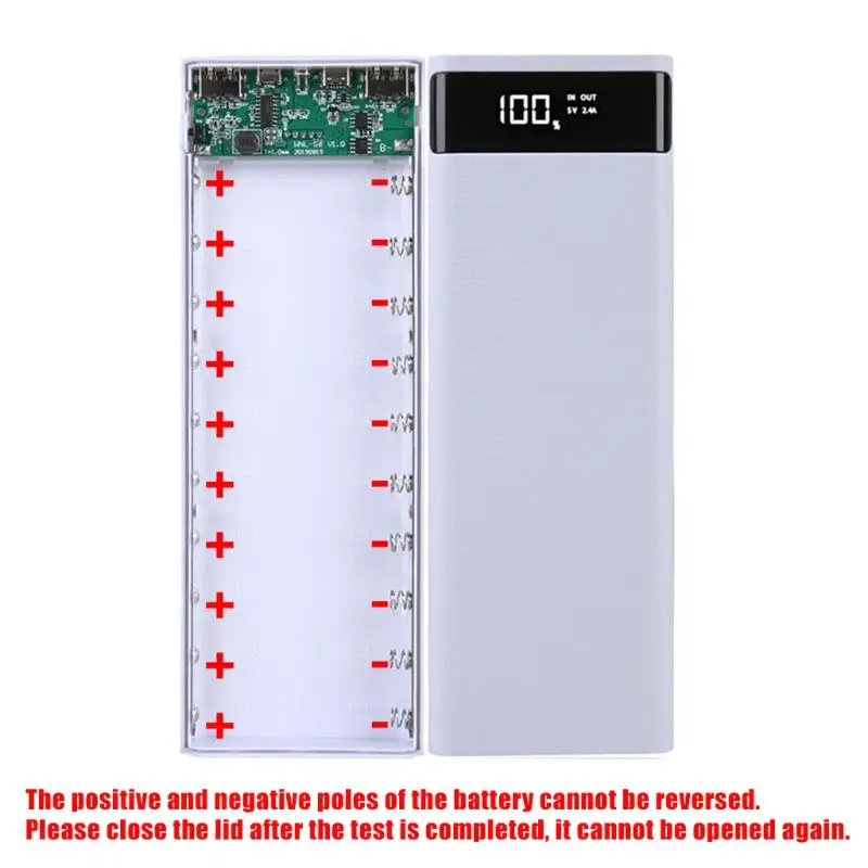 Корпус внешнего аккумулятора 10X1865 с двумя USB-портами и ЖК-дисплеем |