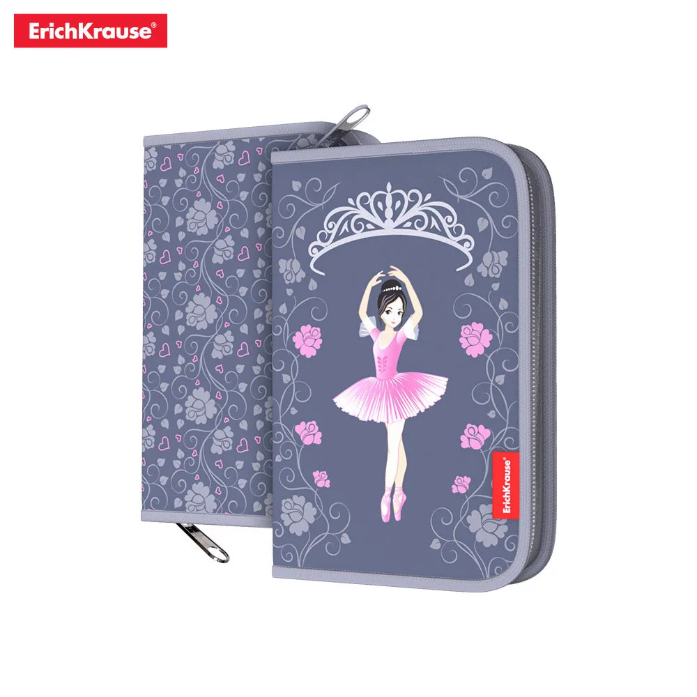 Пенал книжка без наполнения ErichKrause 135x205x30мм Ballet Unicorn Owl Geometry Hockey Fox Patchwork SpaceBear