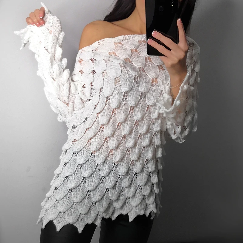 Misswim Casual off shoulder sweater women 2019 Autumn winter oversized female Jumpers Ladies Fashion pullover streetwear | Женская