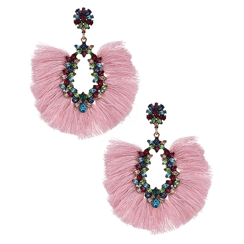 Новые этнические плетеные висячие серьги ZHINI ручной работы для женщин Бохо