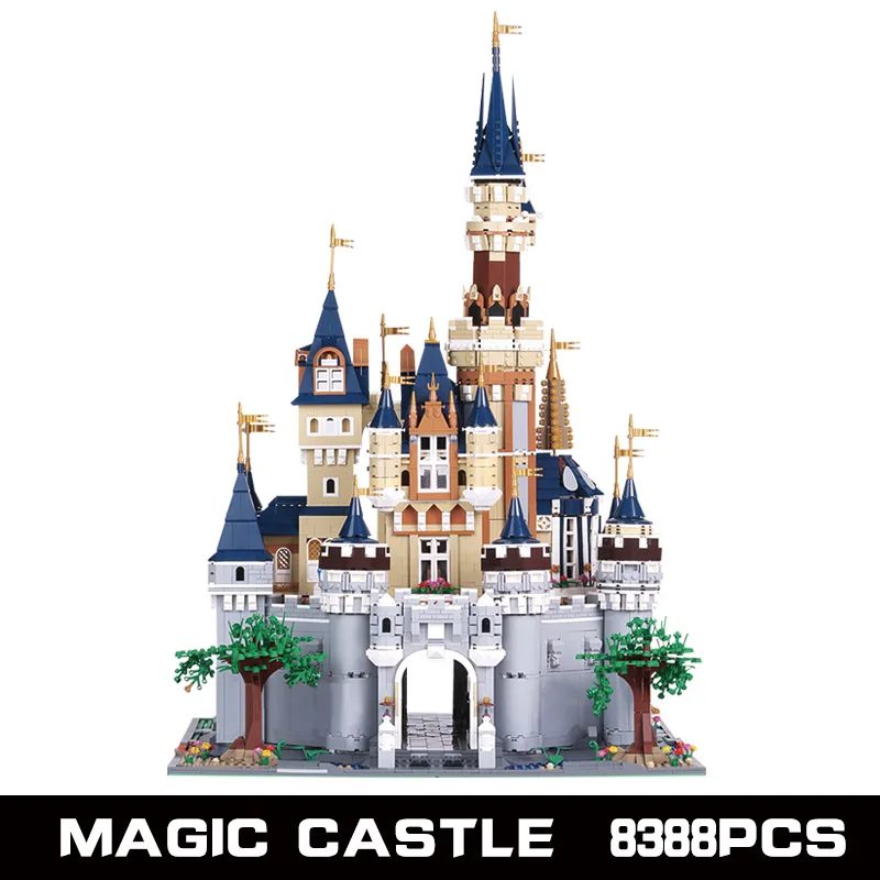 8384PCS 16008 обновленная версия, игрушки из фильмов, совместимые с 71040, набор замков Золушки и принцессы, строительные блоки, кирпичи, детские рождественские игрушки - Цвет: 8384PCS