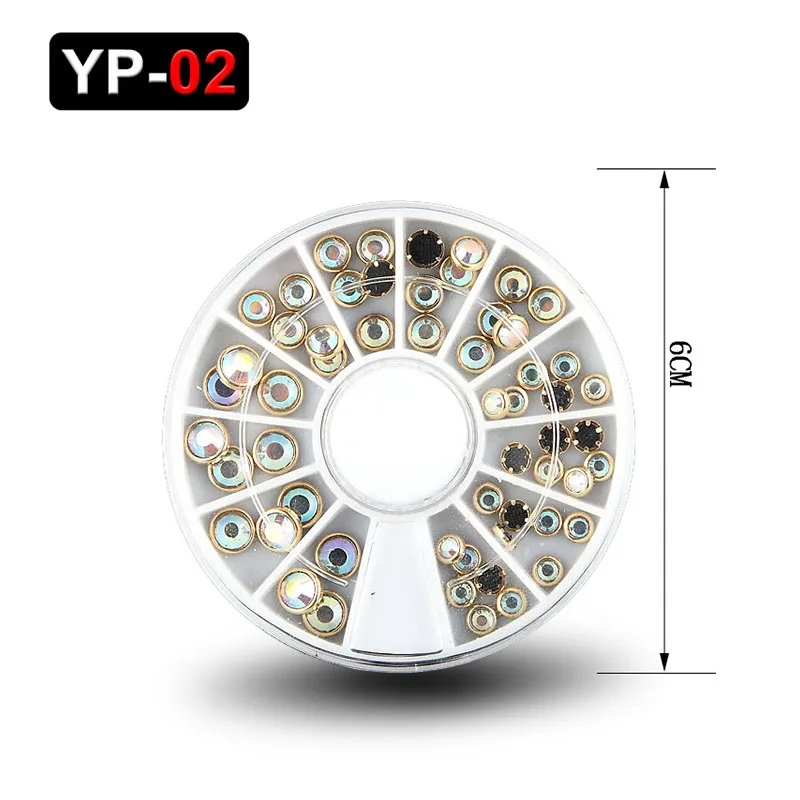 AB металлическое колесо с жемчужинами бусины для ногтей шпильки блестящие стразы