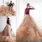 Румяна юбка-пачка Свадебные платья принцессы из двух частей кружевной топ со шлейфом индивидуальный пошив для праздника