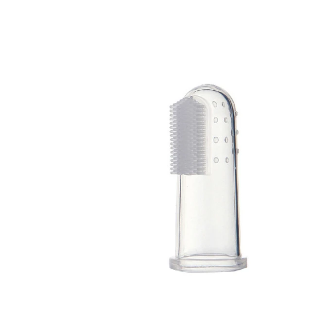 1 brush without box Силиконовая детская зубная щетка на палец, 1/2 шт., детская зубная щетка, зубная щетка для младенцев, Мягкая зубная щетка с коробкой - Цвет: 1 brush without box