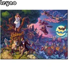 Алмазная вышивка, красивая сказка Пушкина, полноразмерная 5d картина из страз сделай сам, мультяшная мозаика, вышивка крестиком