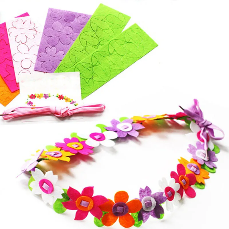 

3 шт довольно красочные цветы ожерелье нетканый Войлок diy упаковка ручной работы подарок вечерние украшения для дома