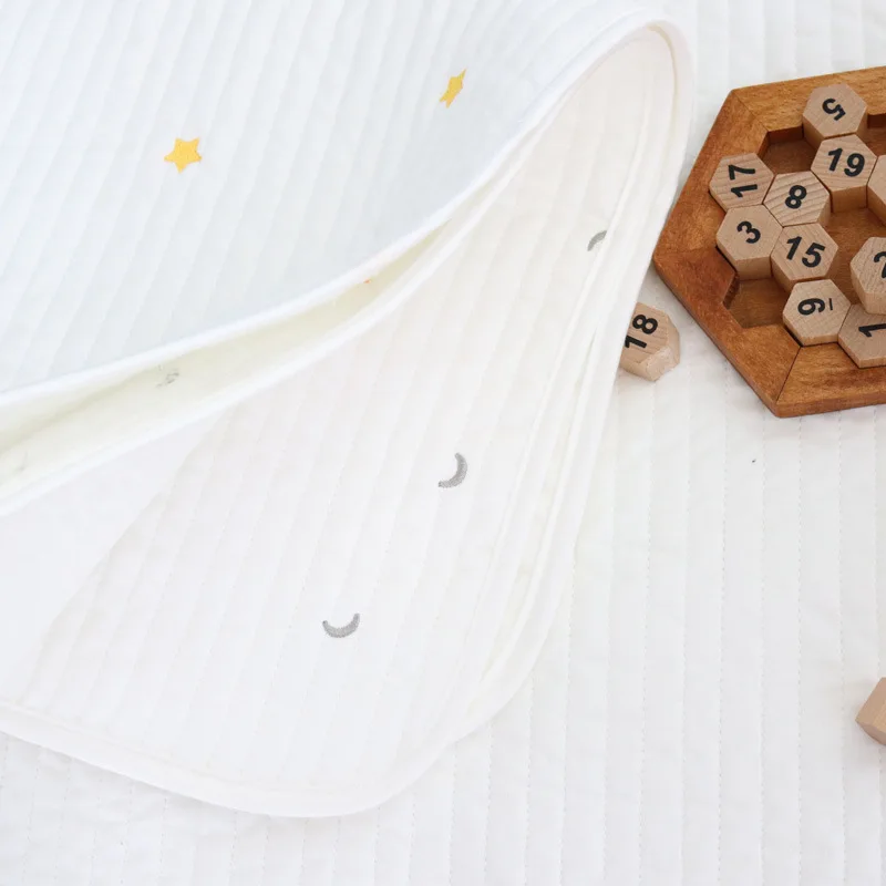 

Baby Mattress Sheets Korean Quilted Embroidery Mattress Newborn Children Boy Girl Bedding Soft Breathable Crib Fitted Sheet