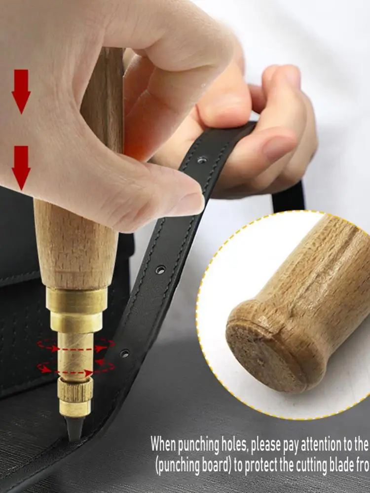 

6 In 1 Automatic Drilling Tool Adjustable Screw Drilling Binding Tool Leather Belt Eyelet sewing accessories Practical Durable