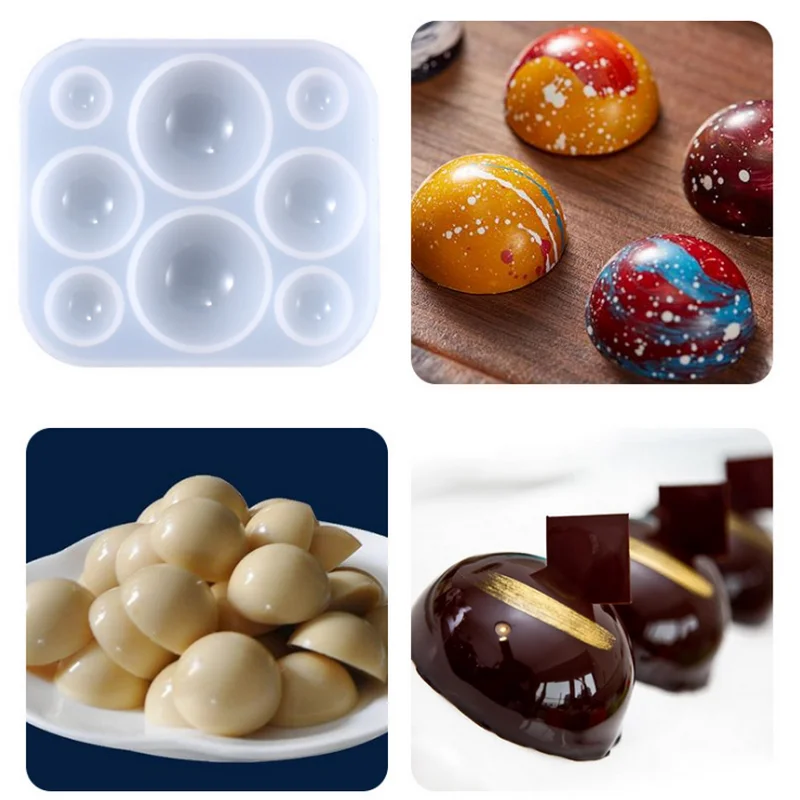 

Creativity Semicircle Beads Decor Epoxy Resin Silicone Mold Jewelry Fillings Pendant Accessory DIY Handmade Cabochon Mould Craft