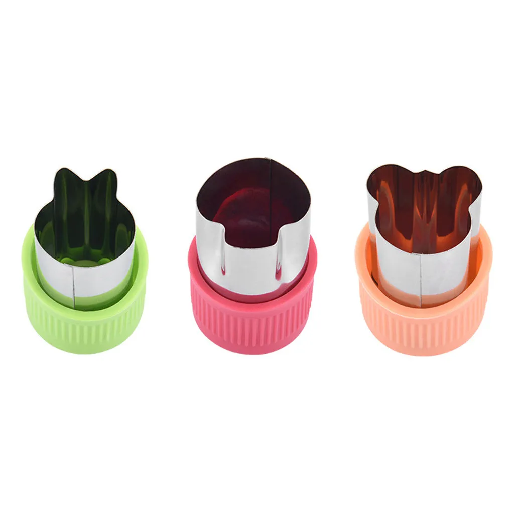 

3pcs Fruit Cut Star Shape Fondant Cake Cookie Plunger Mould Mold Cutter Tools Cucumber Dough Baking Tool Kitchen Diy Food Knife