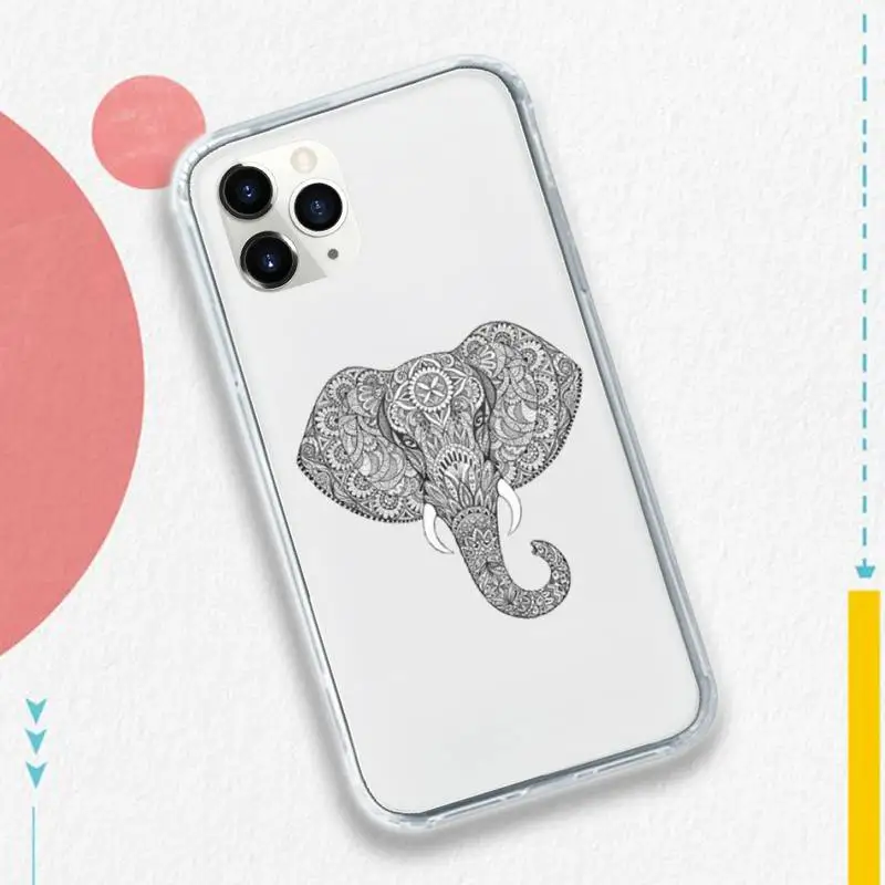 

Animal elephant giraffe Phone Case Transparent soft For iphone 5 5s 5c se 6 6s 7 8 11 12 plus mini x xs xr pro max