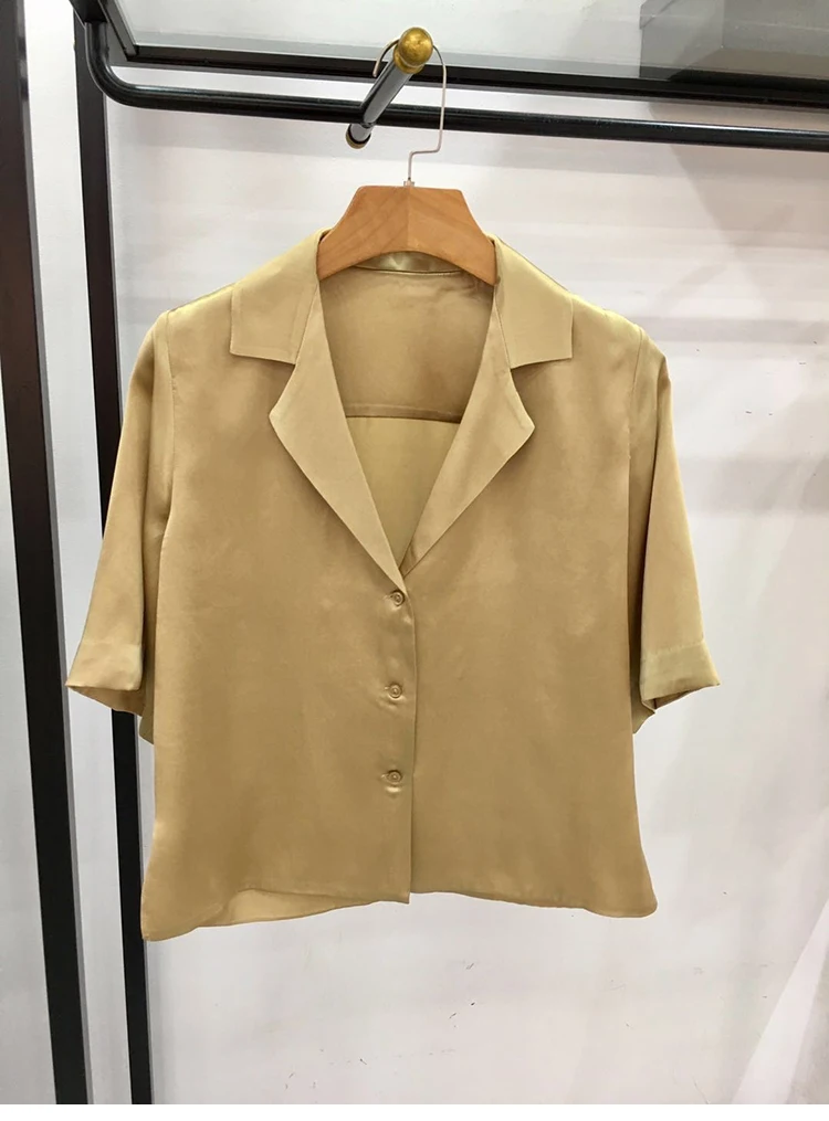 Рубашка Женская атласная модная брендовая роскошная винтажная свободная тонкая