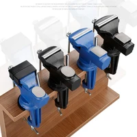 bench vise jaw width 60mm 360 degree swivel cast iron tabletop vice multifunctional heavy clamp non slip rubber pad accessories