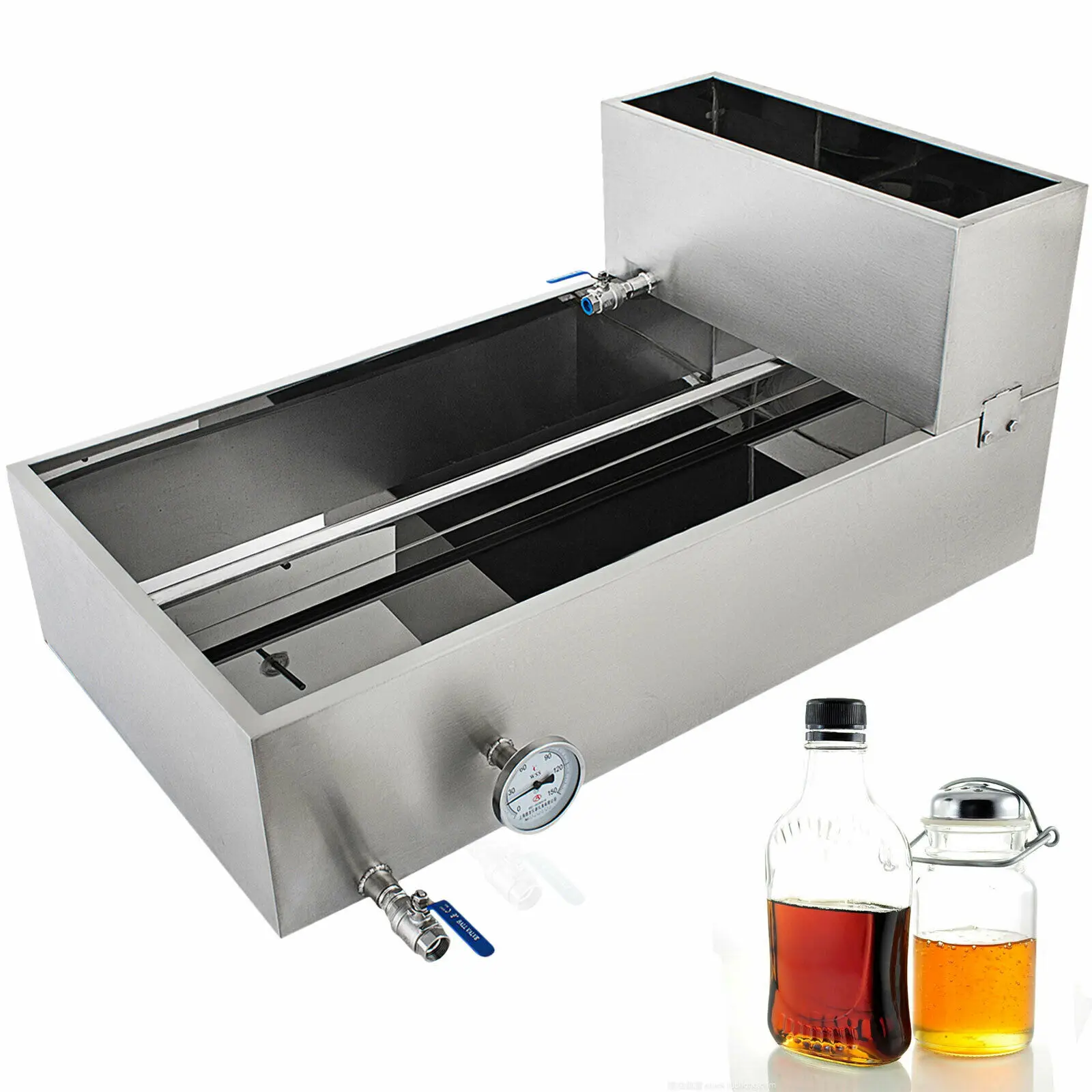 

VEVOR Multi-Size/Type Maple Syrup Boiling Pan Evaporator Equipment Stainless Steel W/ 3/4-Inch Valve/Outlet Professional Use