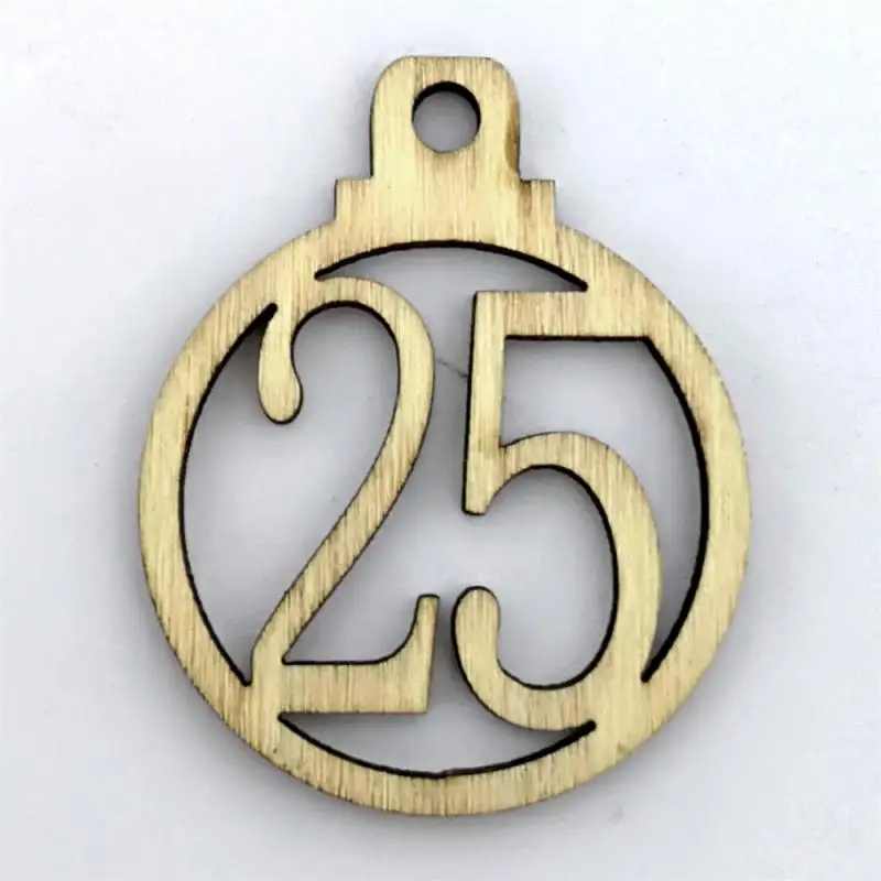 25 шт./компл. Рождественский календарь деревянный 1-25 цифр рождественские подарки