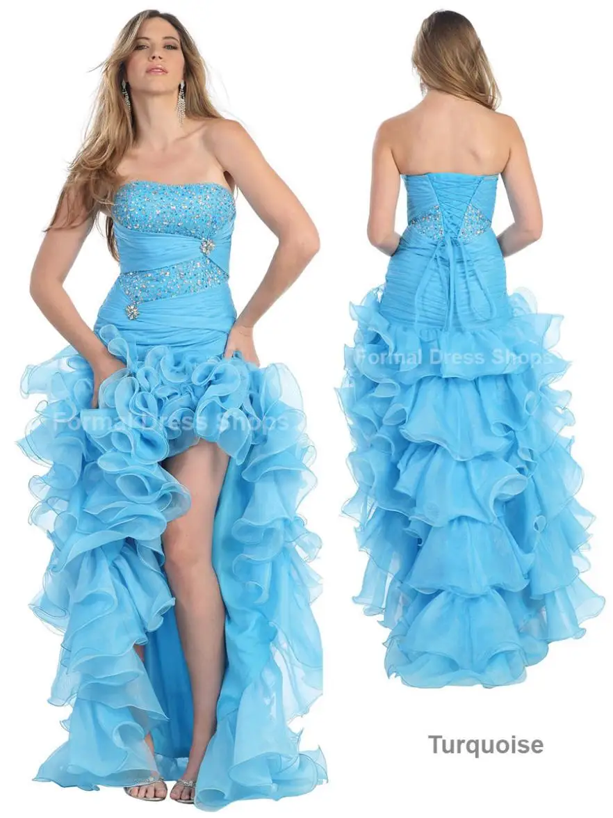 Женское платье для выпускного вечера Эксклюзивное из органзы с оборками и