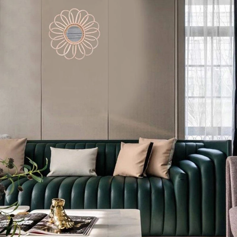 Лучшее винтажное круглое декоративное настенное зеркало рама богемное шикарное