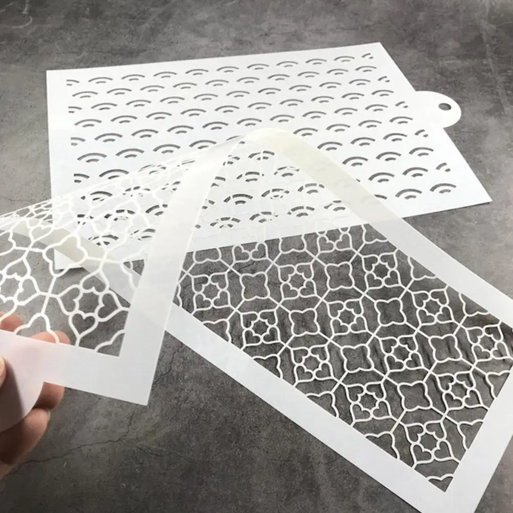 

DIY Bohemian Style Plastic Sugar Sieve Mold Fondant Printing Wedding Hollow Baking Edge Template Tools Decoration Cake Mold X6M6
