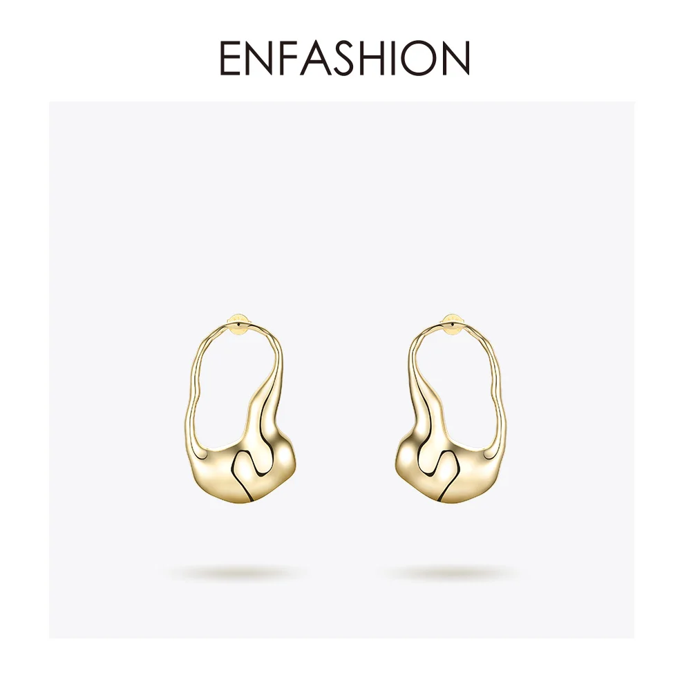 Enfashion серьги-капельки неправильной формы для женщин, подарок, большие массивные серьги золотого цвета, модные ювелирные изделия Oorbellen EM191006