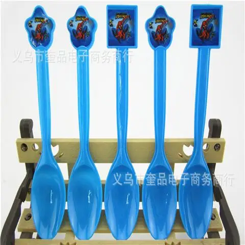Pure-Spoons-10pcs "Человек-паук" 1st День рождения поставки праздничные украшения: воздушные шары пользу с принтом Человека-паука скатерть детский душ Декор посуда для маленьких мальчиков - Цвет: Pure-Spoons-10pcs