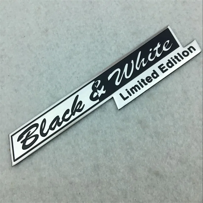 2 шт. автомобильный Стайлинг 15*3 см алюминиевый сплав черный и белый ограниченный