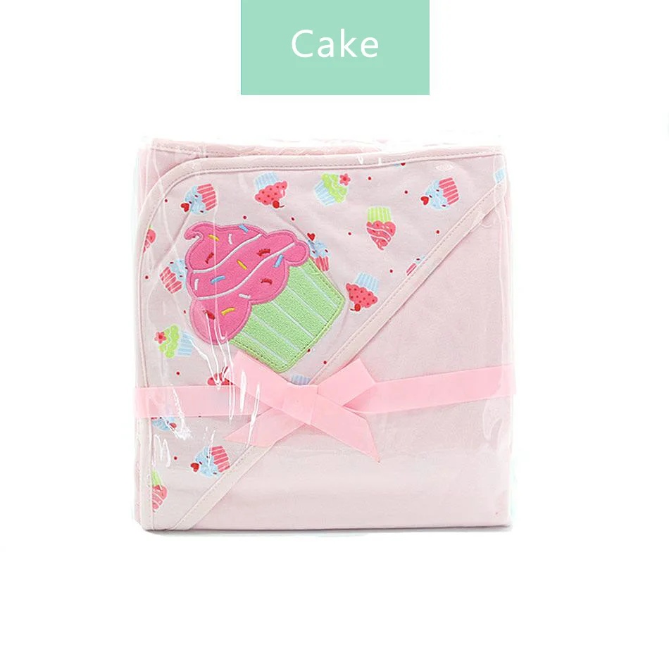 Elinfant 1 шт. 78x78 см хлопок детское одеяло с капюшоном - Цвет: cake