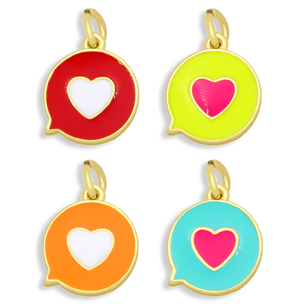 OCESRIO красочные маленькие эмалированные сердца монеты подвески для дисков