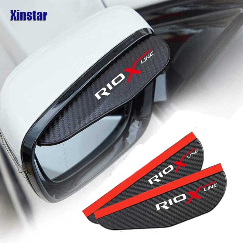 

2X GTline Car Rearview Mirror Eyebrow Protector For Kia Rioxline