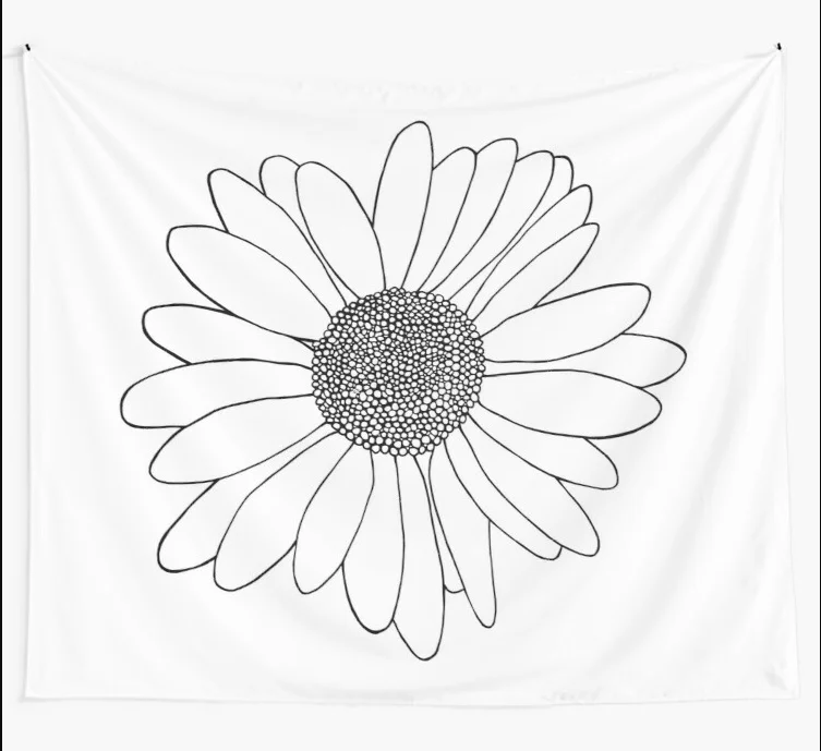 

Daisy Tapestry Customized Boho Mandala Tapestries Witchcraft Wall Tapestry Print Hippie Wall Hanging Blanket