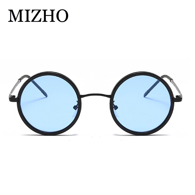 Винтажные мужские прозрачные солнцезащитные очки MIZHO, женские солнцезащитные очки в стиле ретро-панк, круглая металлическая оправа, коричневые линзы, модные очки в стиле хип-хоп (art.: 3920db9e199bc) - 3920db9e199bc