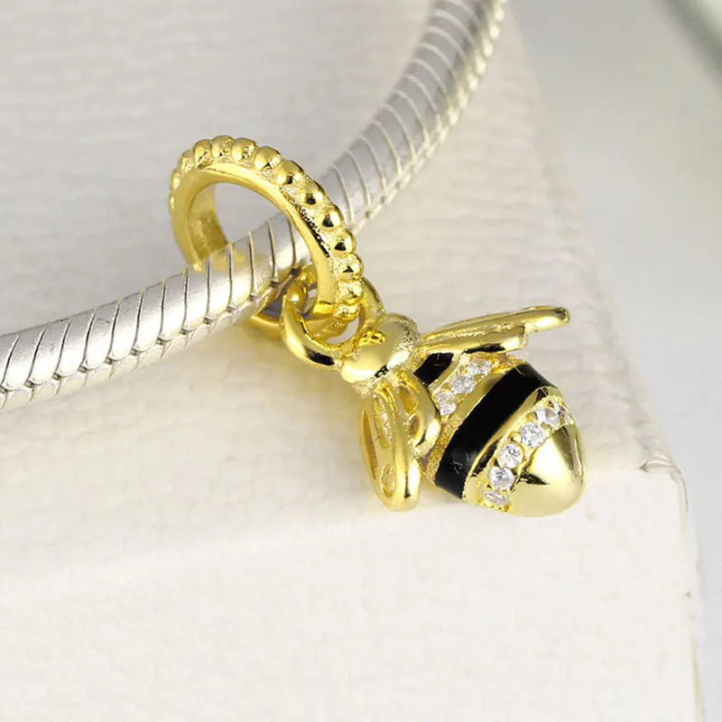 925 пробы серебристые черные оригинальные бусины из циркония в виде крыльев