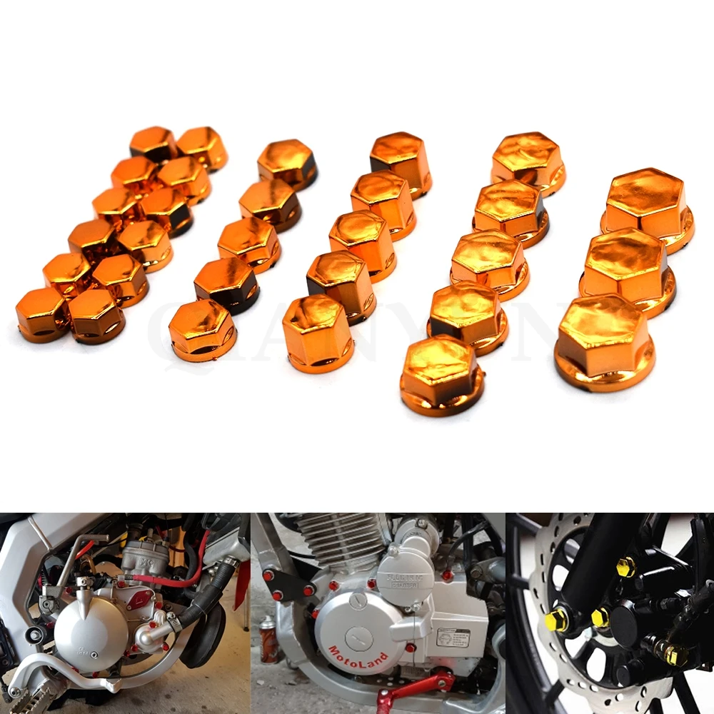 

30PCS motorcycle modeling plating nut decorative screw cap For Yamaha MT-01 MT-03 MT-07 MT-09/SR/FZ-07 FZ-09 MT-10 YZF R1 R6 R6S