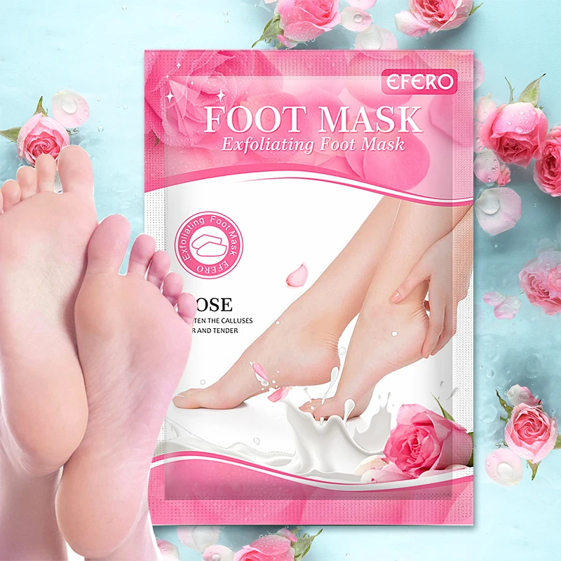 EFERO 30 упаковок в партии розового отбеливающая маска для ног пилинг удаляет