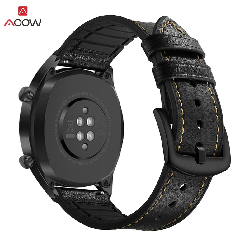 Ремешок из натуральной кожи для Huawei Watch GT 46 мм ремешок часов Honor Magic браслет с