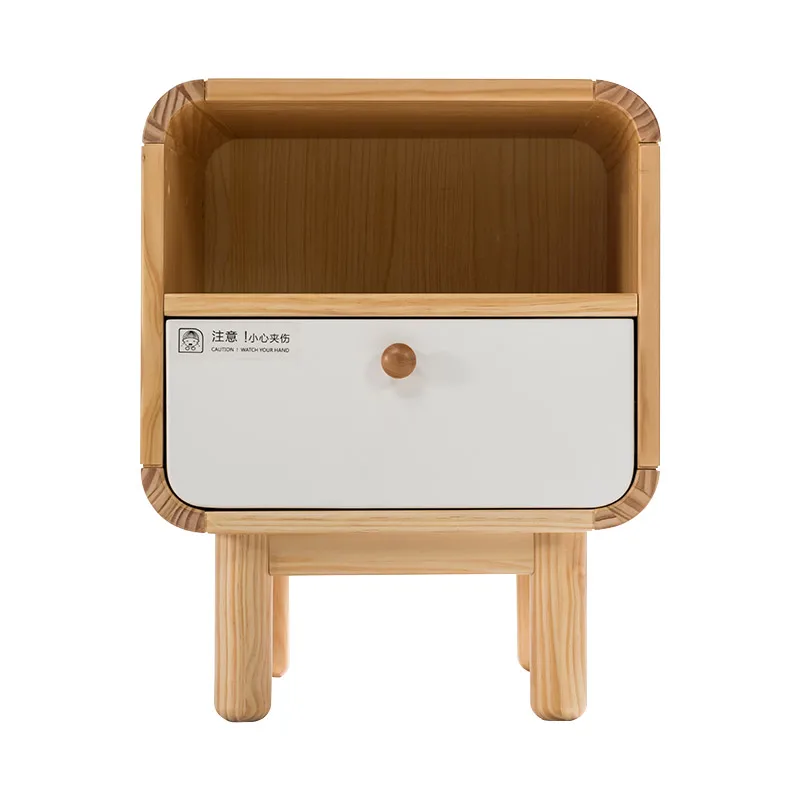 Скандинавский прикроватный шкаф из массива дерева детский мини креативный