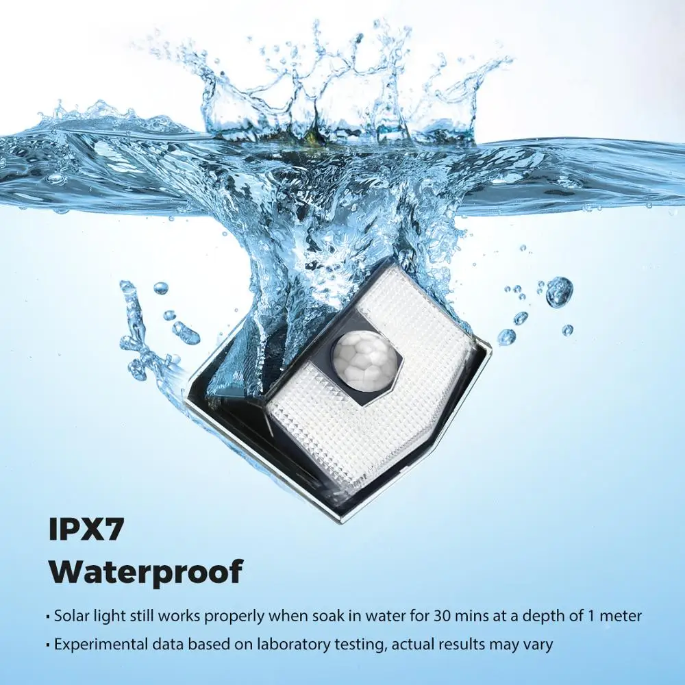 LITOM 140 LED Солнечный свет Модернизированный IPX7 водонепроницаемый беспроводной PIR