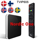 Лучшая ТВ-приставка Nordic One TV IP605, Amlogic S905X, Android и Linux, двойная система 4K, HD, BT, 2,4 ГГц5G, Wi-Fi, ТВ-приставка Nordic one TV IP 605