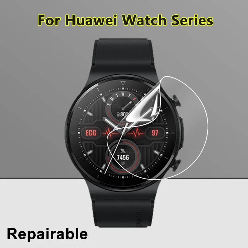 Screen Protector For Huawei Watch 3 GT 2 2e GT2 Pro 42mm 46mm Soft TPU Film For Honor MagicWatch 2 42 46 mm GS Pro -Not Glass