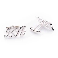 personalized sterling silver letter cufflinks