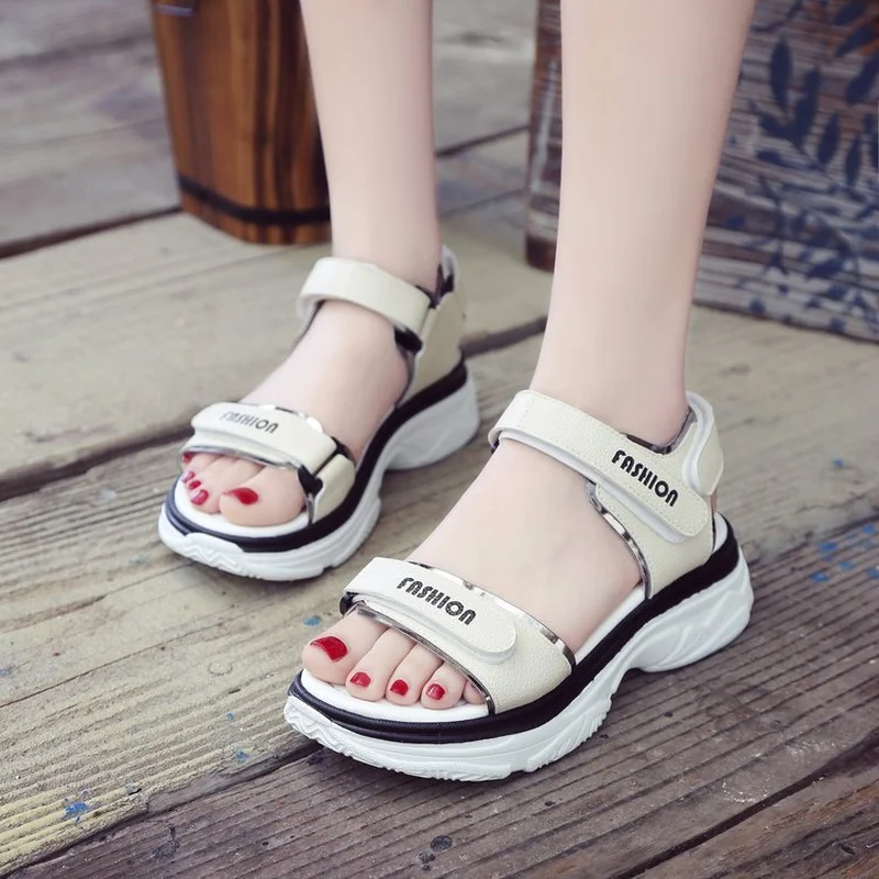 

Summer 2020 New Women Sandals Wedges Platform Shoes Woman High-heel Basic Fashion Casual Solid Roman Ladies Shoes High Quality