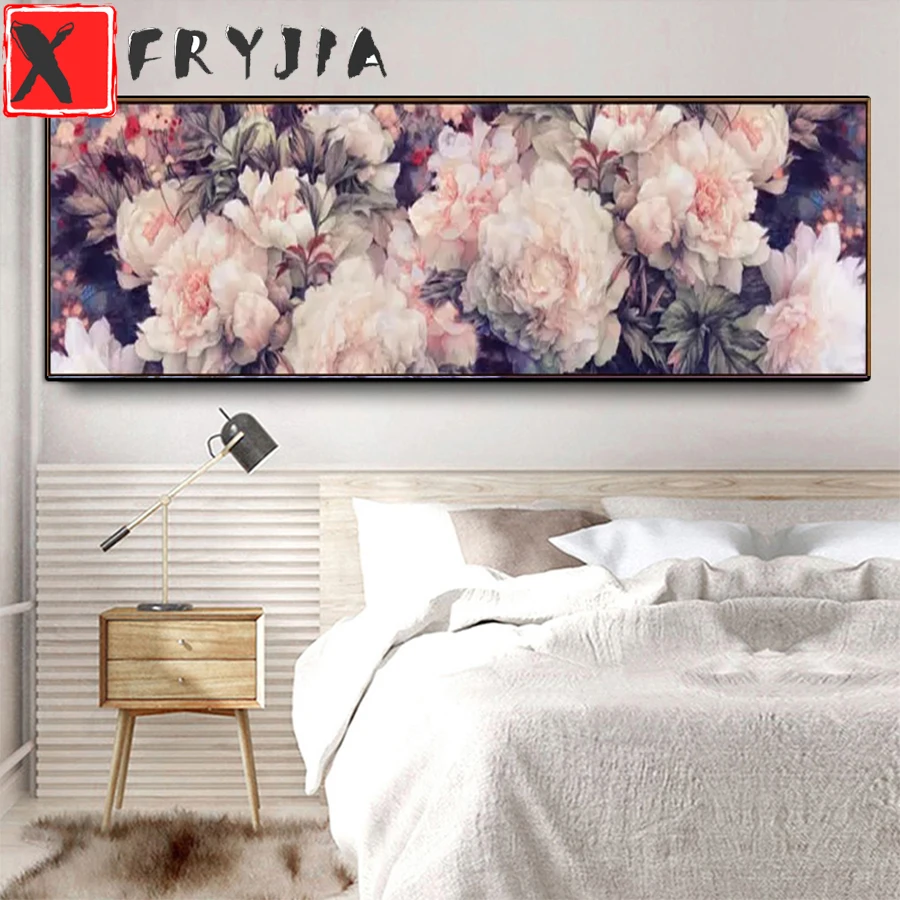 

Diamond Embroidery Pink Peony 5D Diy Full Diamond Painting Cross Stitch Crystal square Round Diamond Mosaic Pictures Home Decor