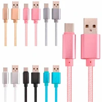 500pcs alloy thicker briaded cable 1m 2m 3m type c micro usb cables for iphone samsung galaxy s8 s9 s10 s6 s7 edge htc lg