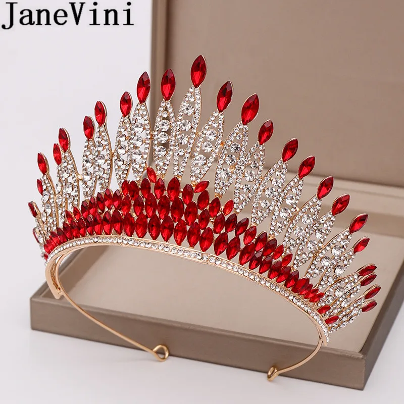Свадебные короны и диадемы с кристаллами jaevini BlingBling красные свадебные украшения
