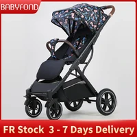 belecoo light baby stroller can sit lie down one click folding pushchair high landscape pram shock absorbing newborn carriage