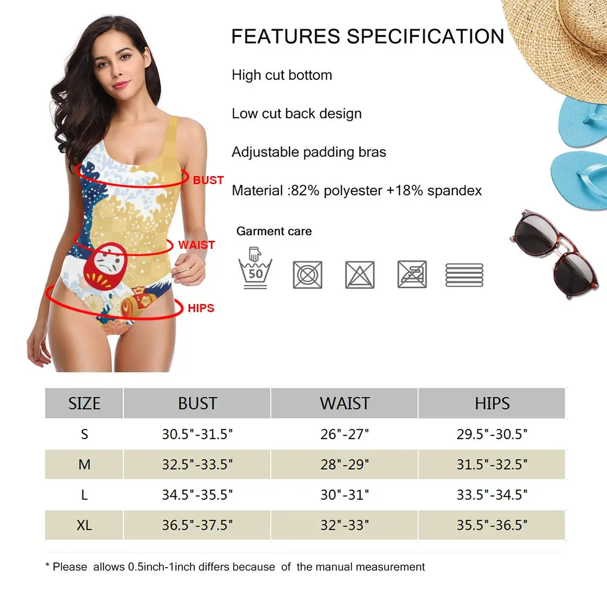

Women one piece Swimsuit Japanese New Year Pattern Beachwear Swimwear Monokini Bathing Suit Bikini Monokini