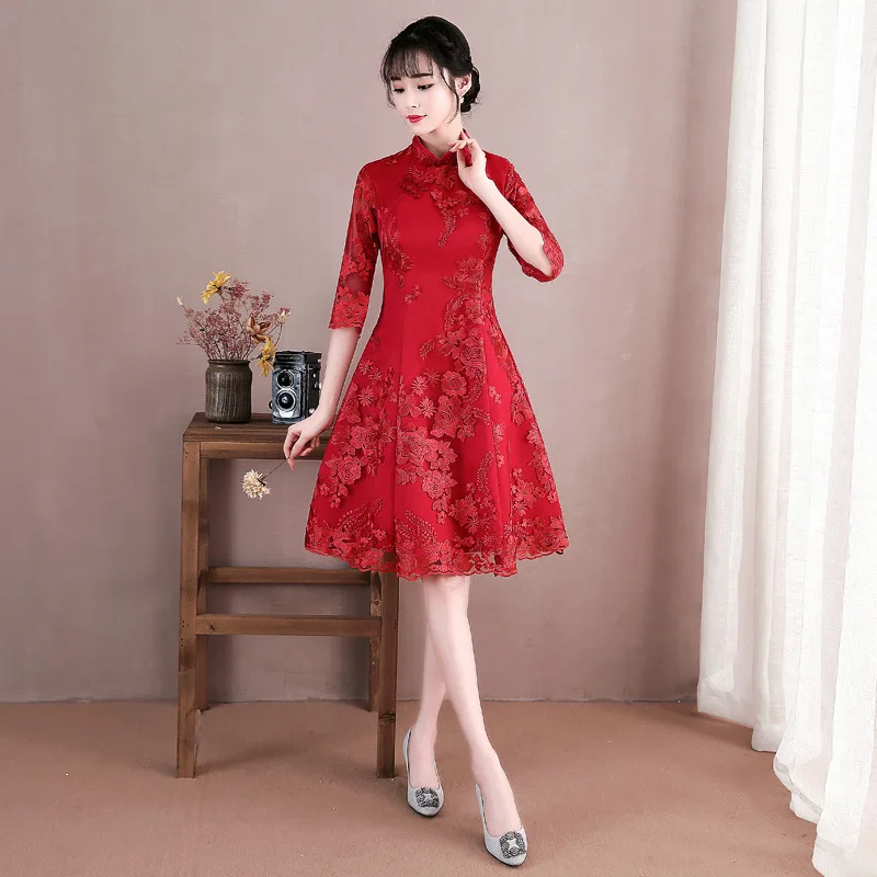 Элегантное тонкое сексуальное платье Cheongsam классическое для сцены китайское