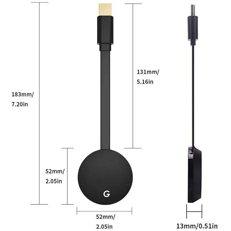 Беспроводной адаптер HDMI для экрана Google Chromecast 1080P iPhone Ipad Miracast Dongle ТВ улучшенный