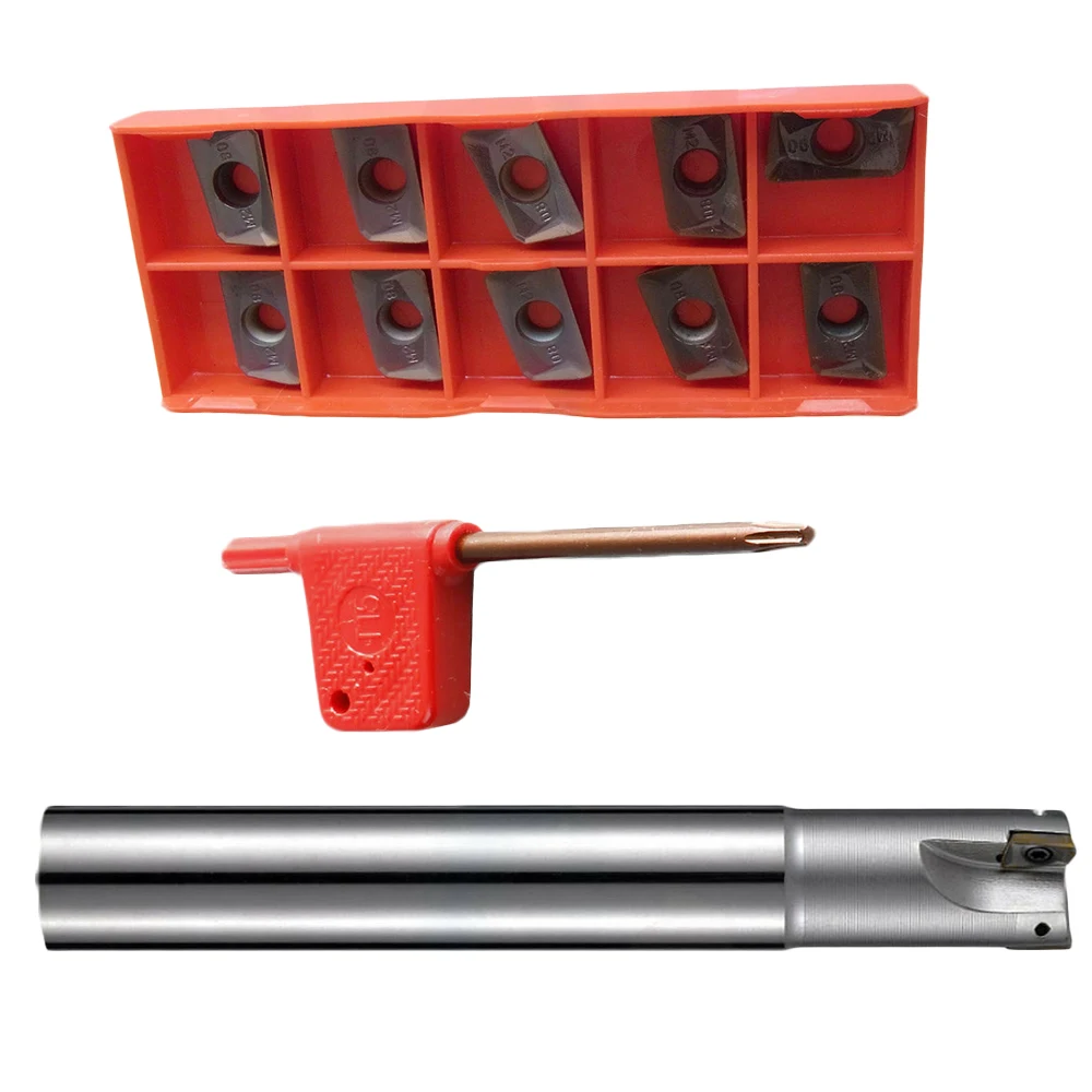 

Set Carbide Inserts Wrench 25mm 90 End Mill APMT1604 Metalworking Tools