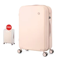 mixi women luggage pc suitcase travel trolley case men mute spinner wheels rolling baggage tsa lock carry ons m9236